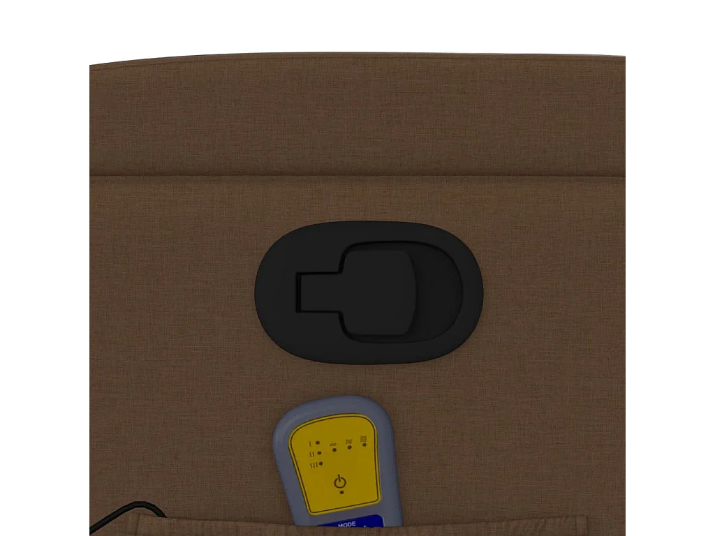 Poltrona Alzapersona Massaggiante Reclinabile Marrone Tessuto