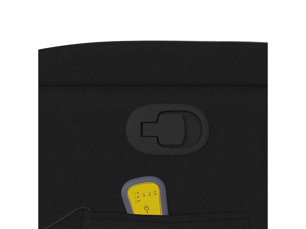 Fauteuil inclinable de massage Noir Similicuir