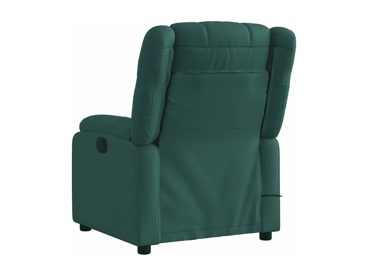 Fauteuil de massage inclinable électrique Vert foncé Tissu