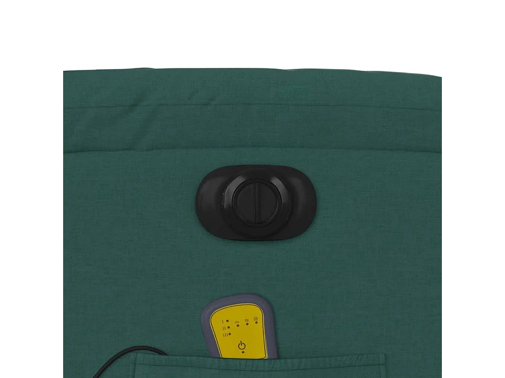 Fauteuil de massage inclinable électrique Vert foncé Tissu