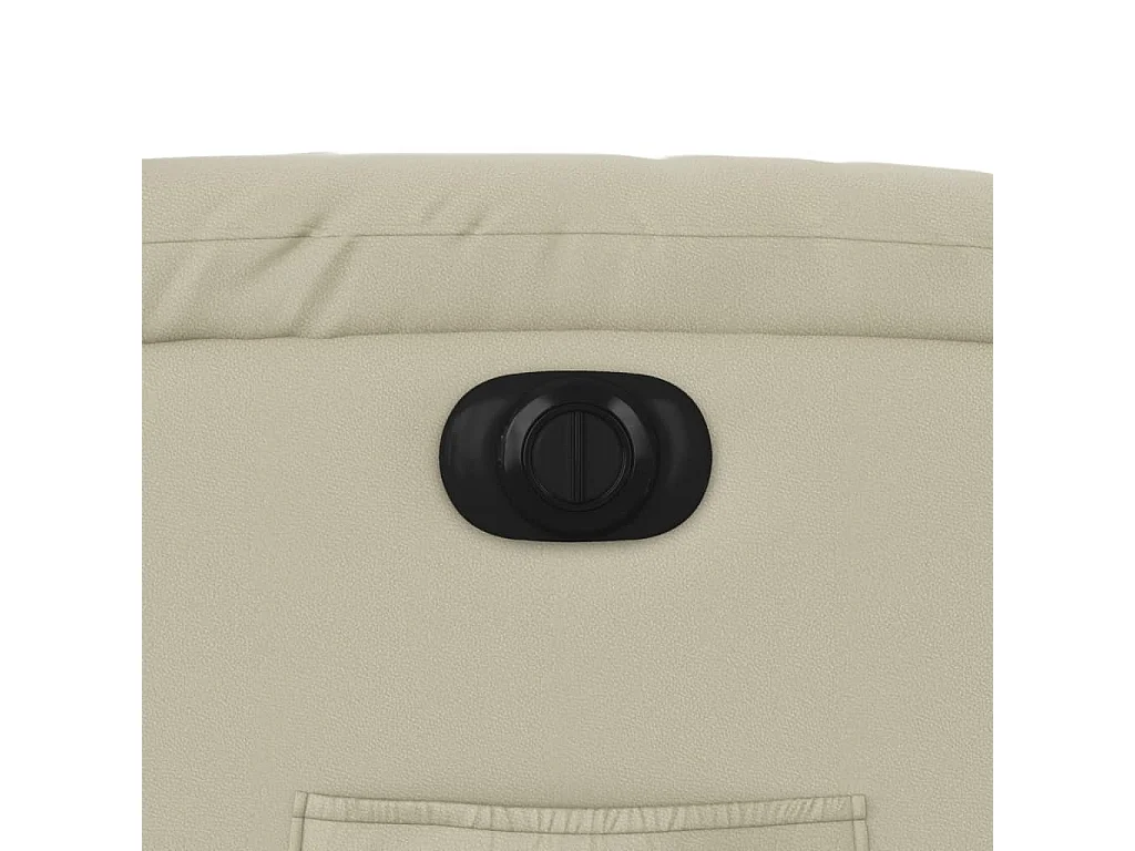 Poltrona reclinável elétrica couro artificial cor creme