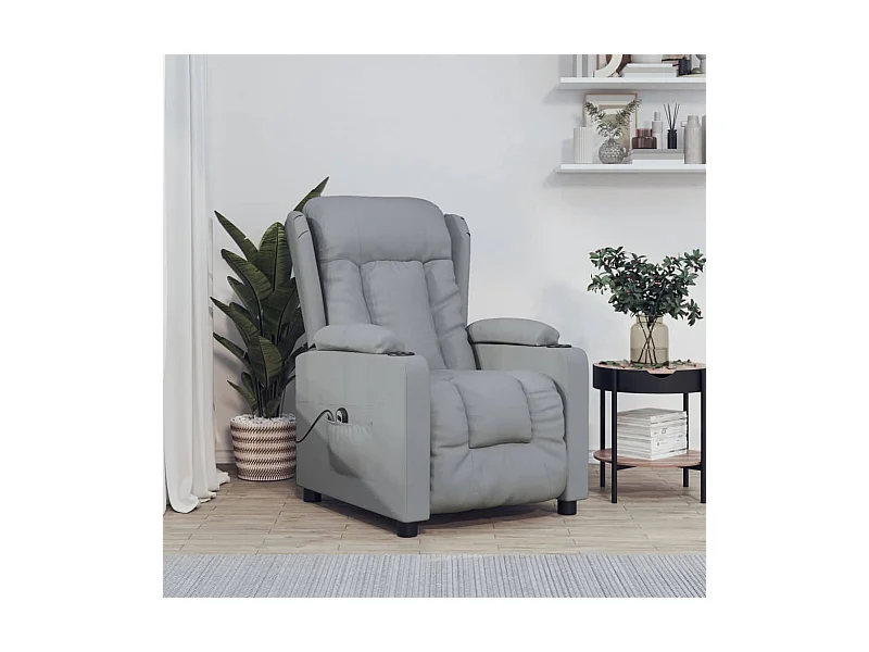 Fauteuil inclinable électrique Gris clair Tissu