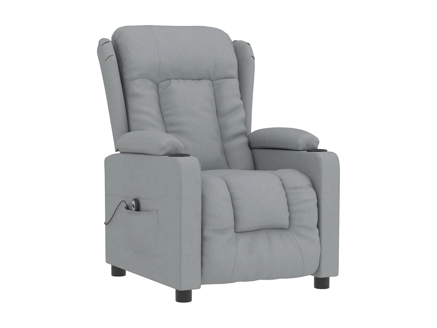 Fauteuil inclinable électrique Gris clair Tissu