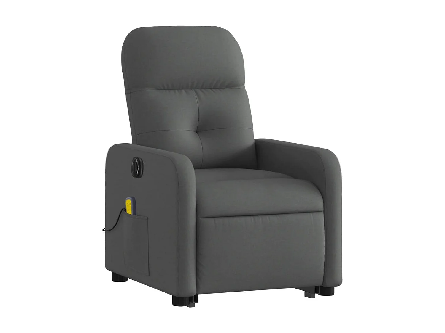 Fauteuil inclinable de massage électrique Gris foncé Tissu