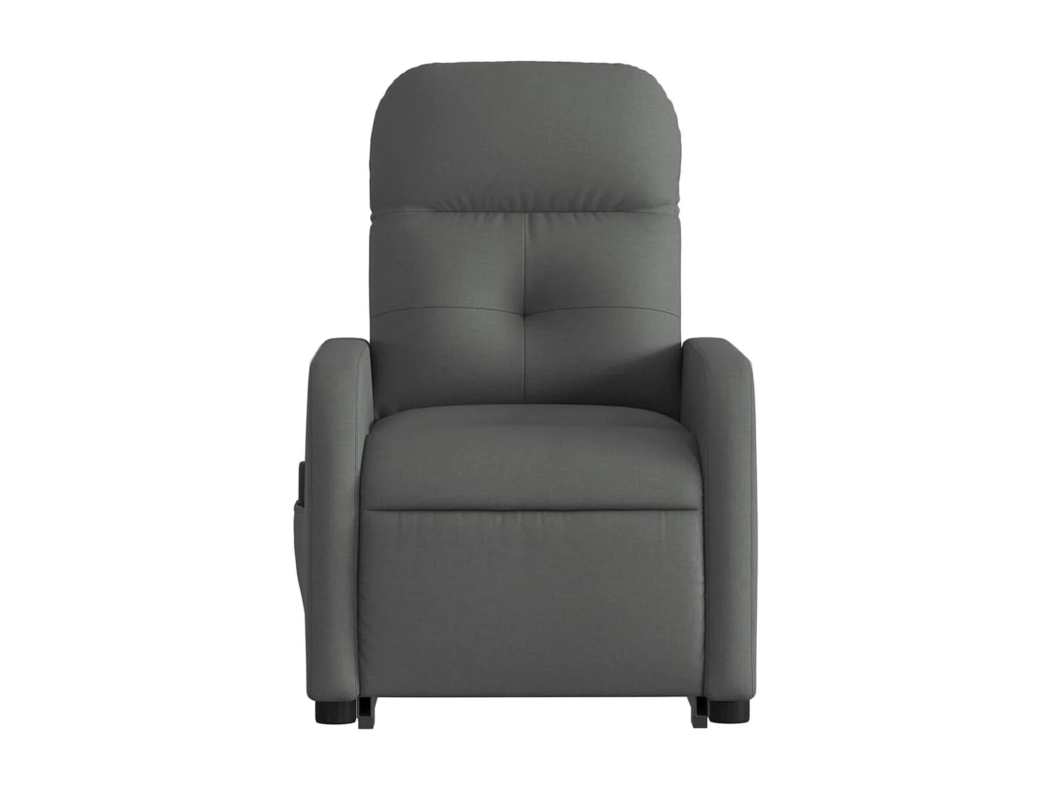 Fauteuil inclinable de massage électrique Gris foncé Tissu