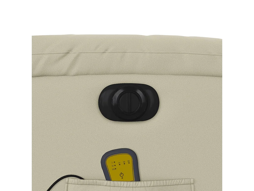Fauteuil de massage inclinable électrique crème similicuir