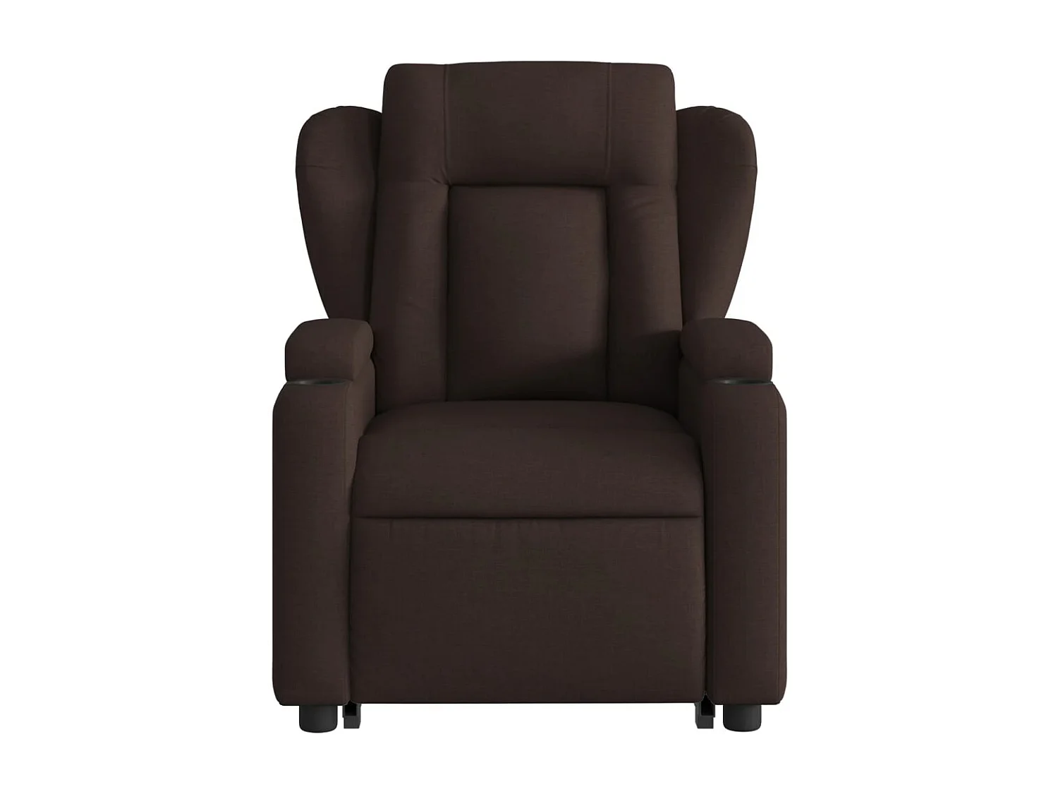 Fauteuil inclinable de massage électrique Marron foncé Tissu