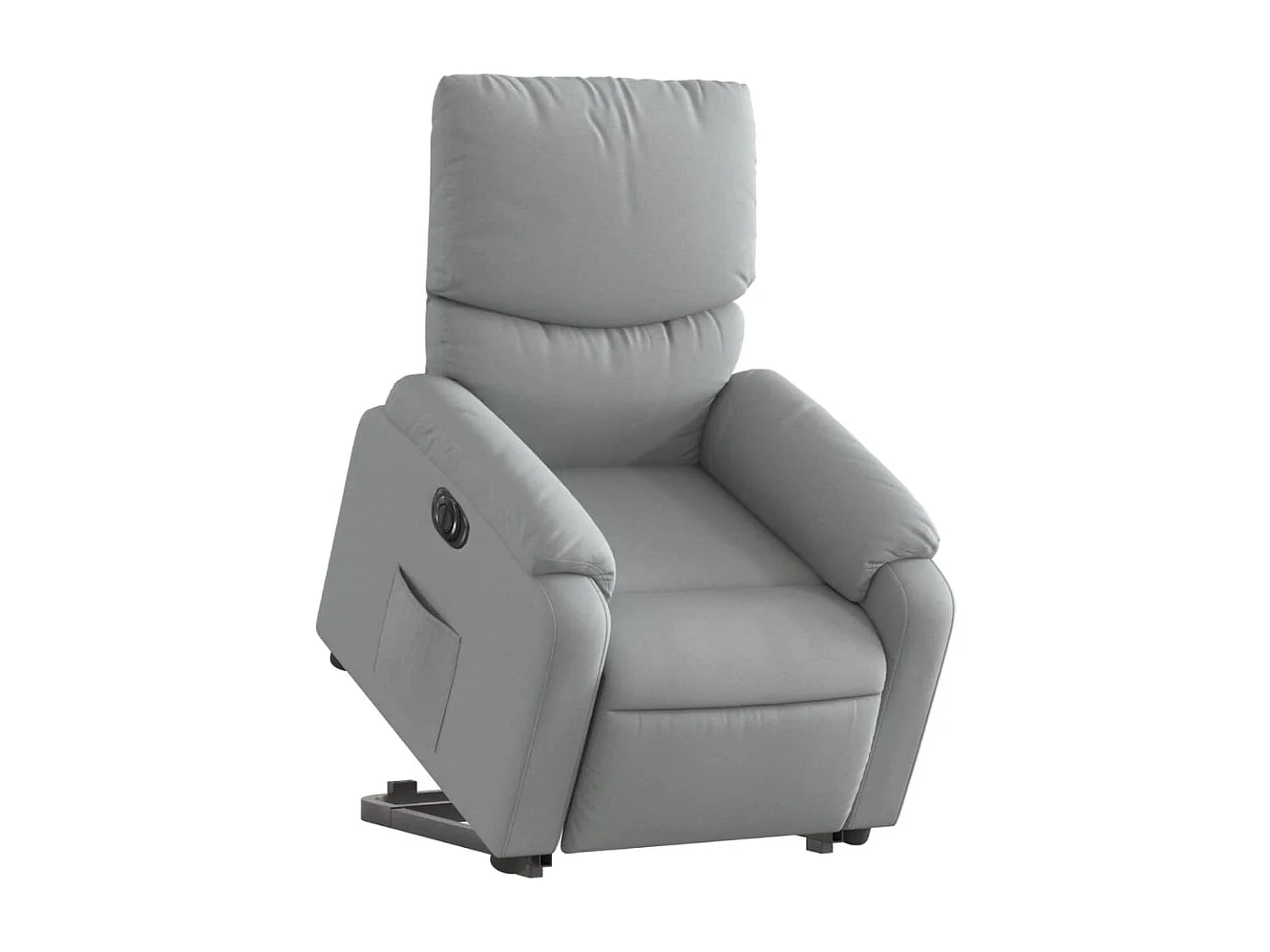 Fauteuil inclinable électrique gris clair tissu