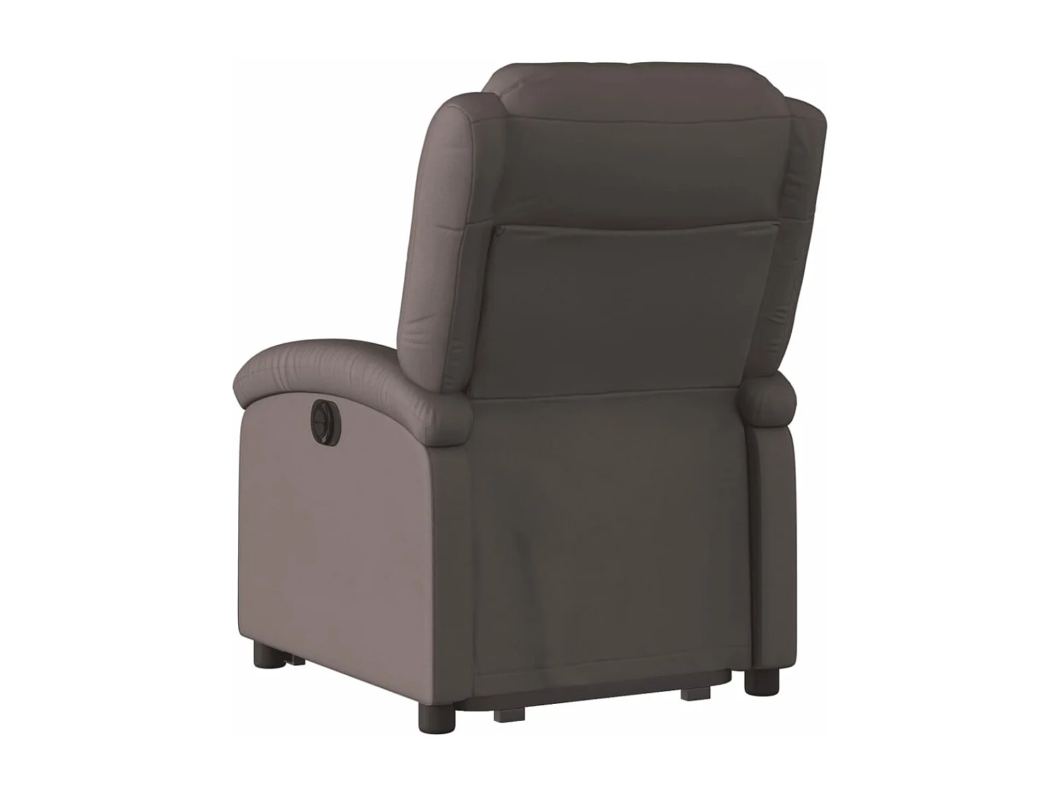 Fauteuil inclinable marron foncé cuir véritable