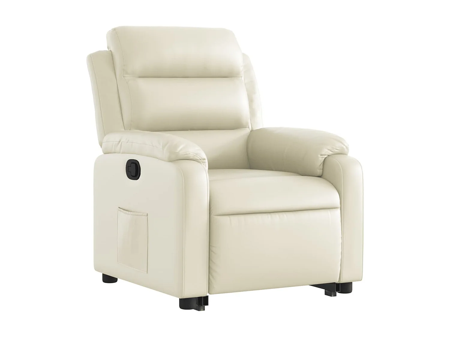 Poltrona Alzapersona Reclinabile Crema in Similpelle