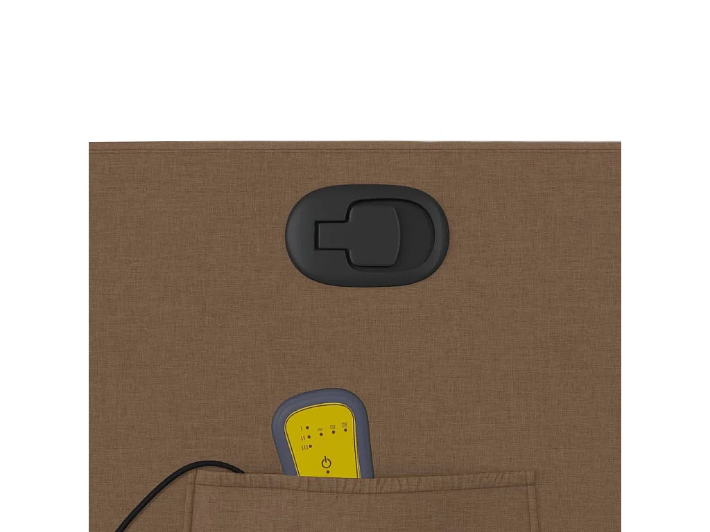 Poltrona Alzapersona Massaggiante Reclinabile Marrone Tessuto