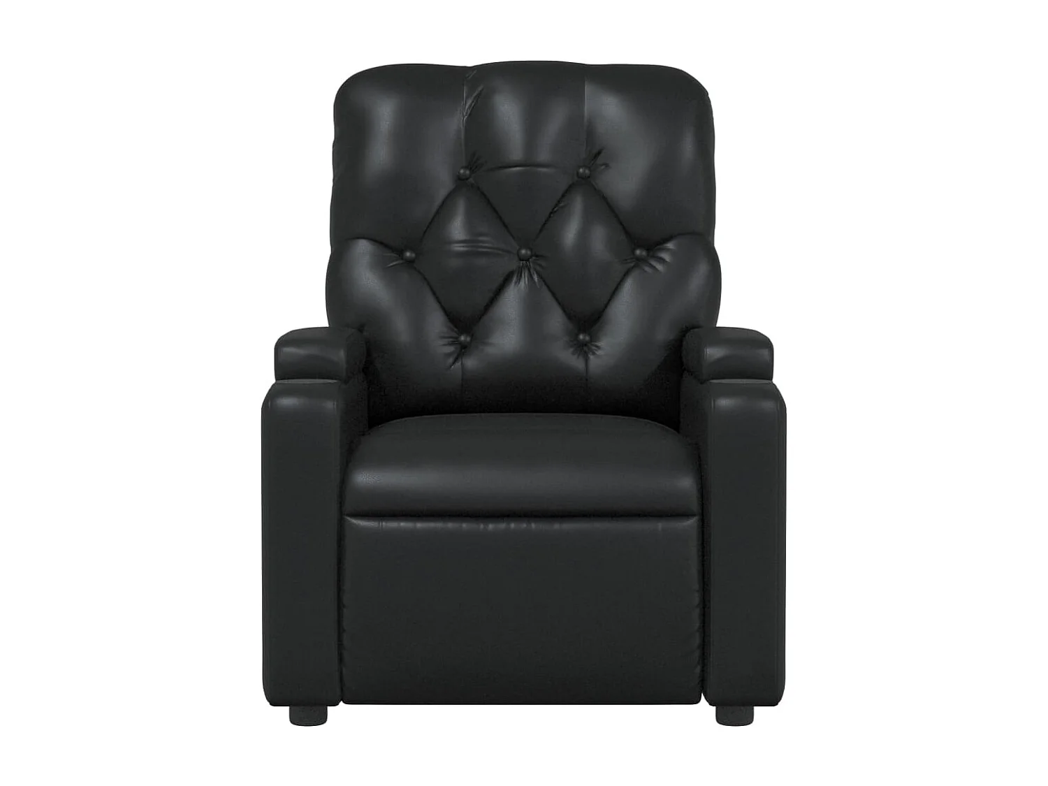 Poltrona de massagens reclinável couro artificial preto