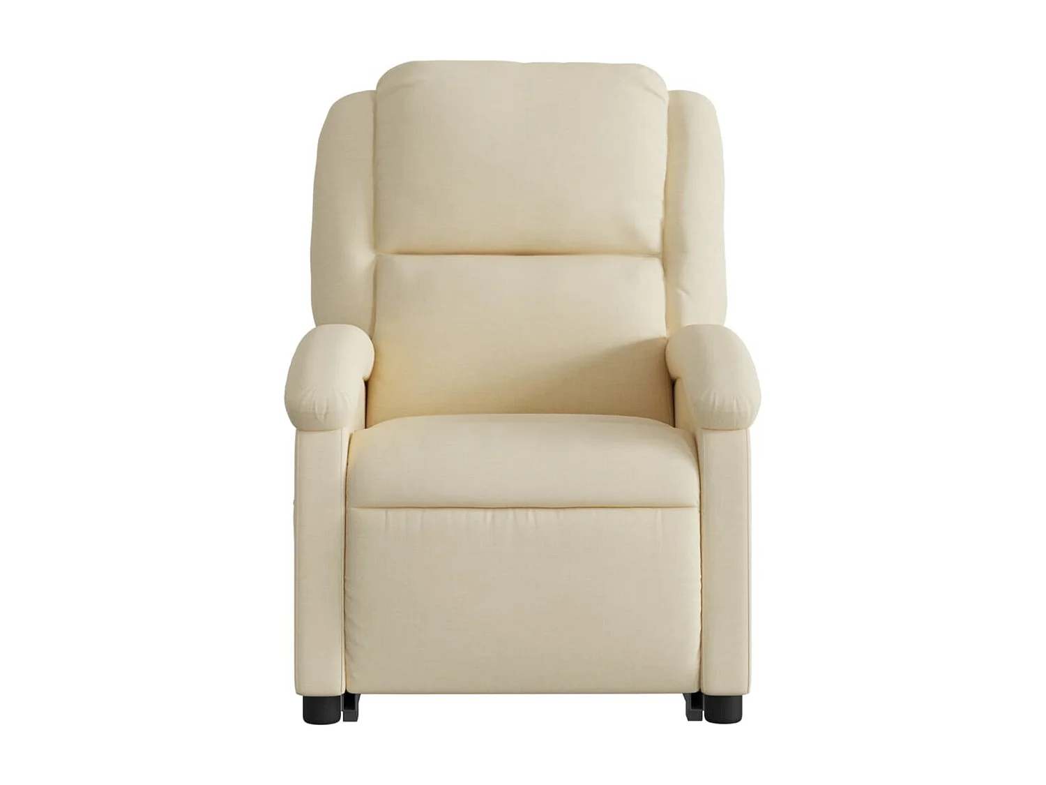Fauteuil inclinable de massage électrique Crème Tissu