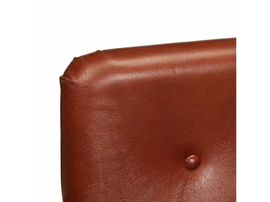 Chaise cabriolet marron cuir véritable