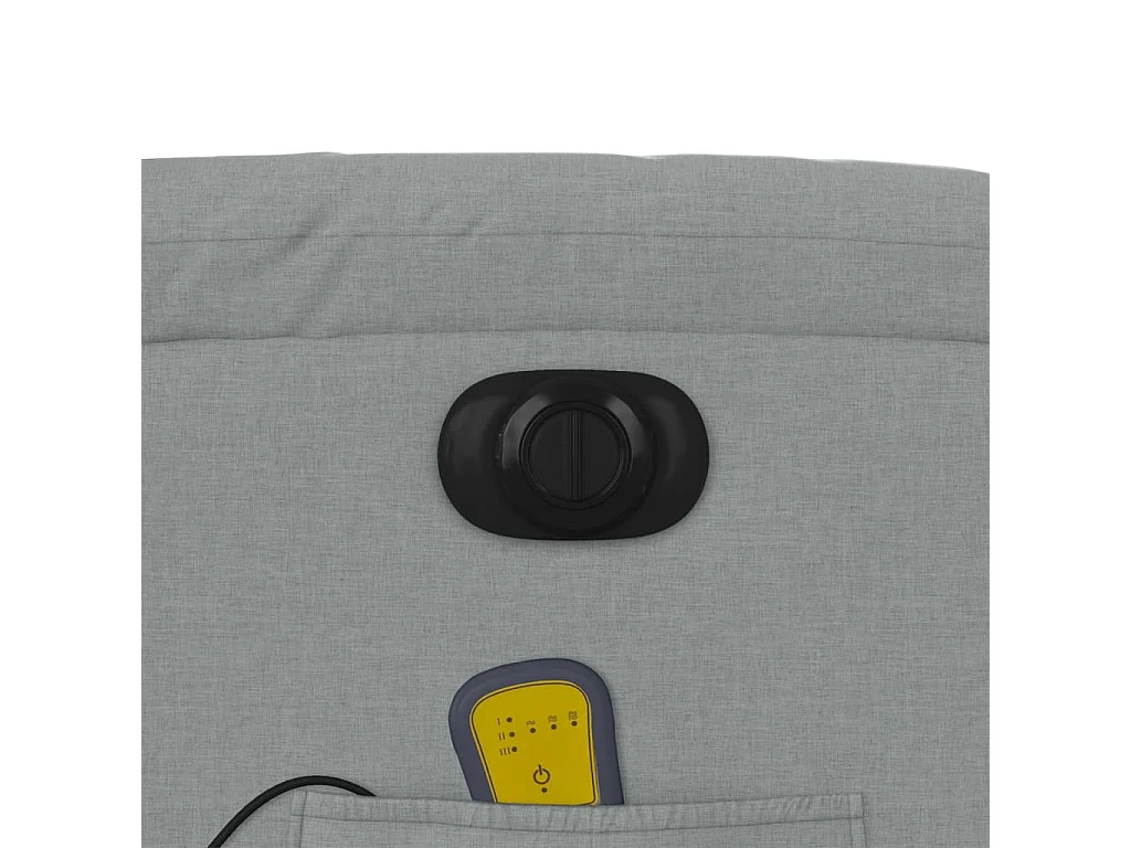 Fauteuil de massage inclinable électrique gris clair tissu