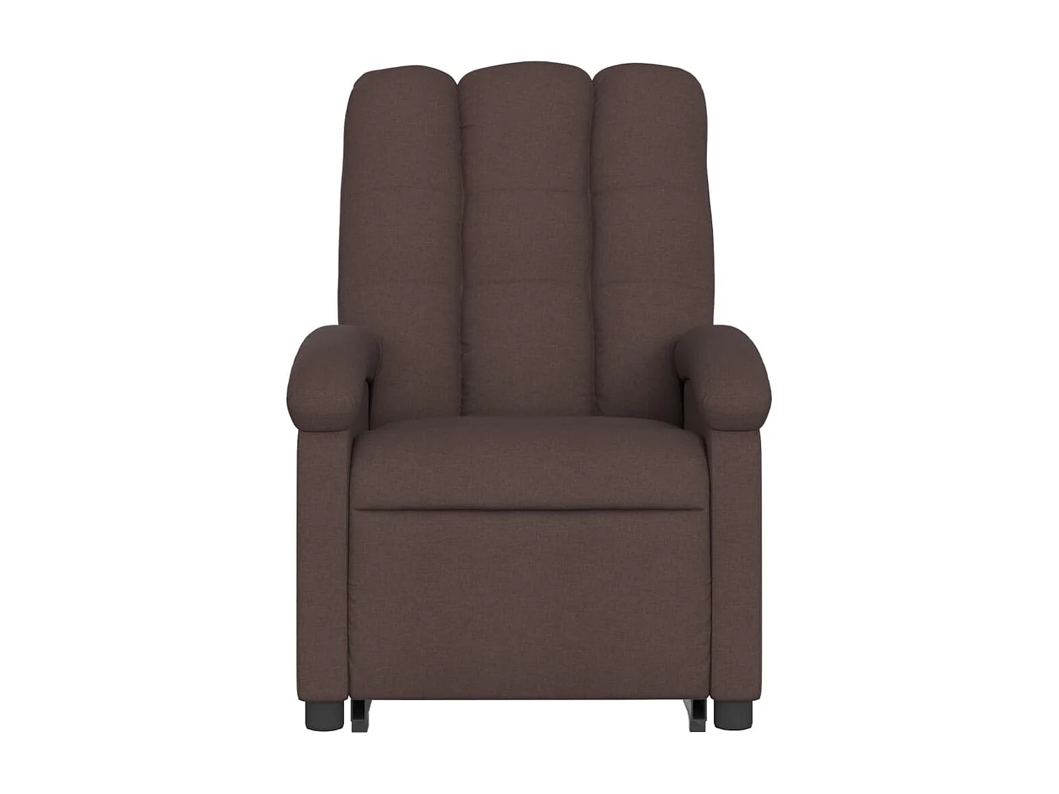 Fauteuil inclinable de massage Marron foncé Tissu