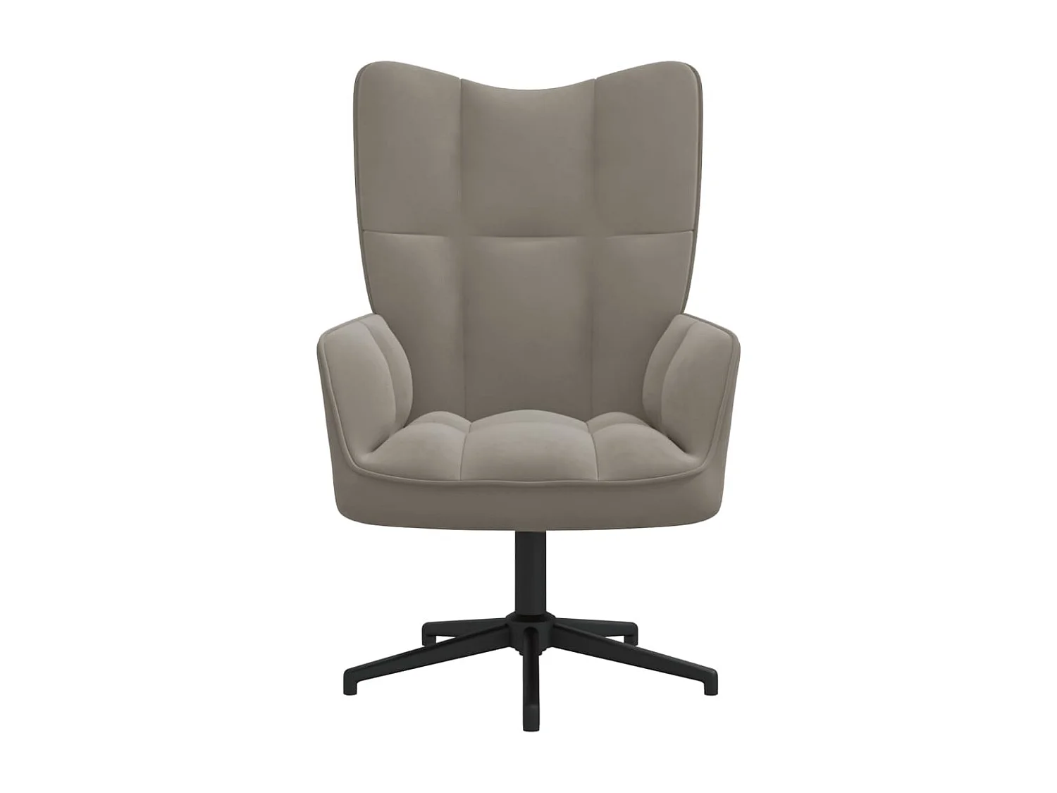 Chaise de relaxation Gris clair Velours