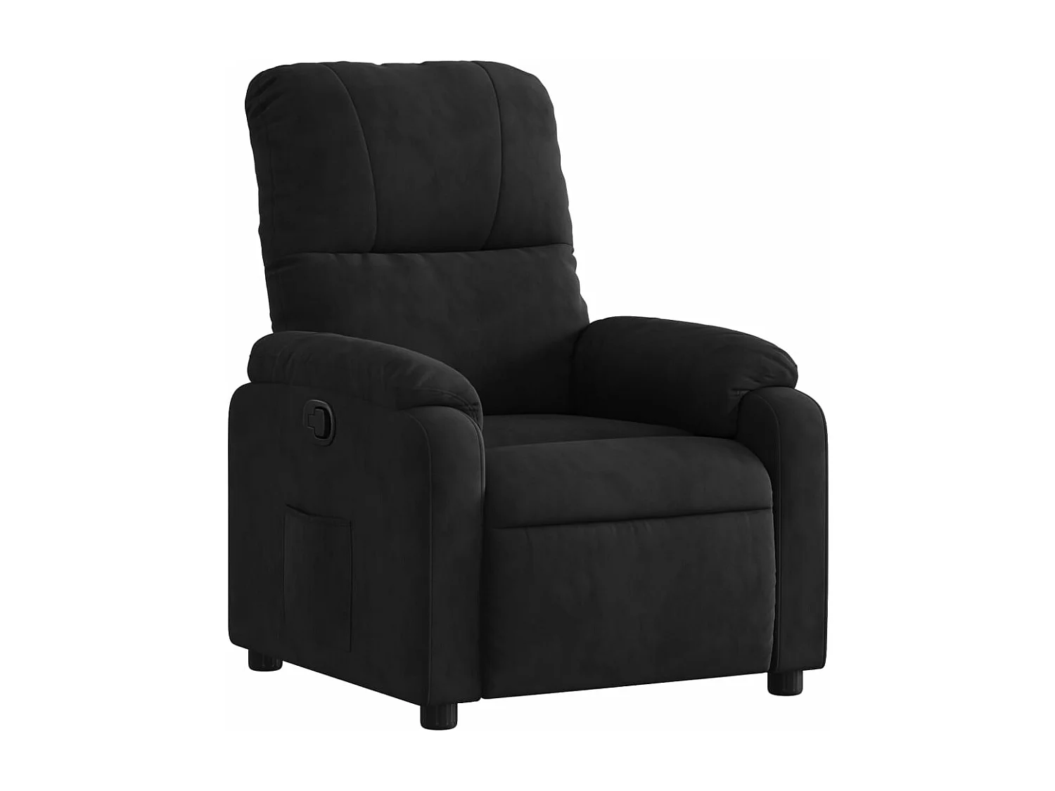 Fauteuil inclinable noir tissu microfibre