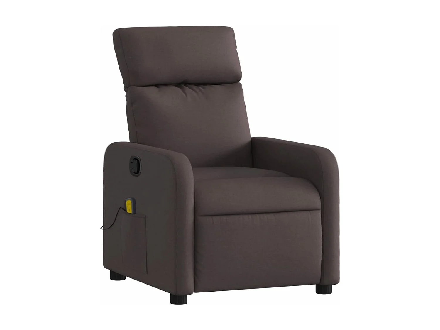 Fauteuil de massage inclinable Marron foncé Tissu