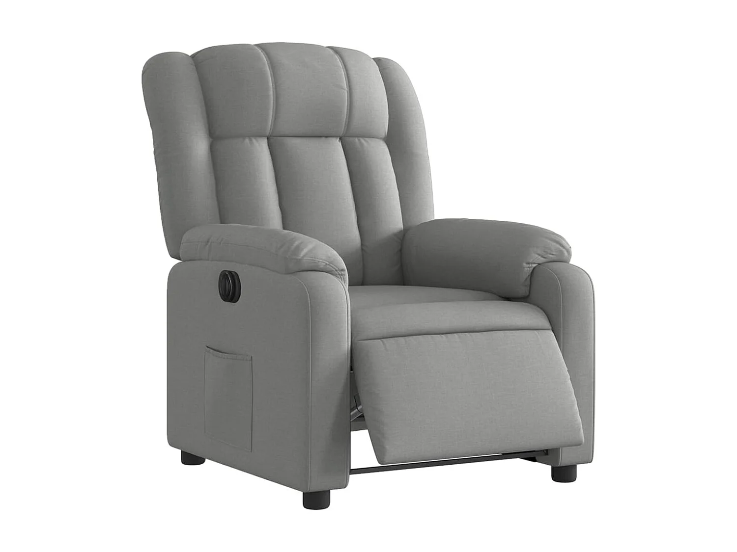 Fauteuil inclinable électrique Gris clair Tissu