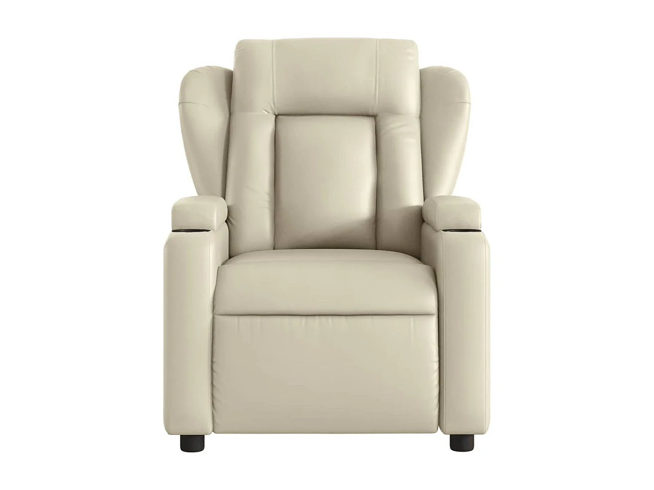 Fauteuil de massage inclinable électrique crème similicuir