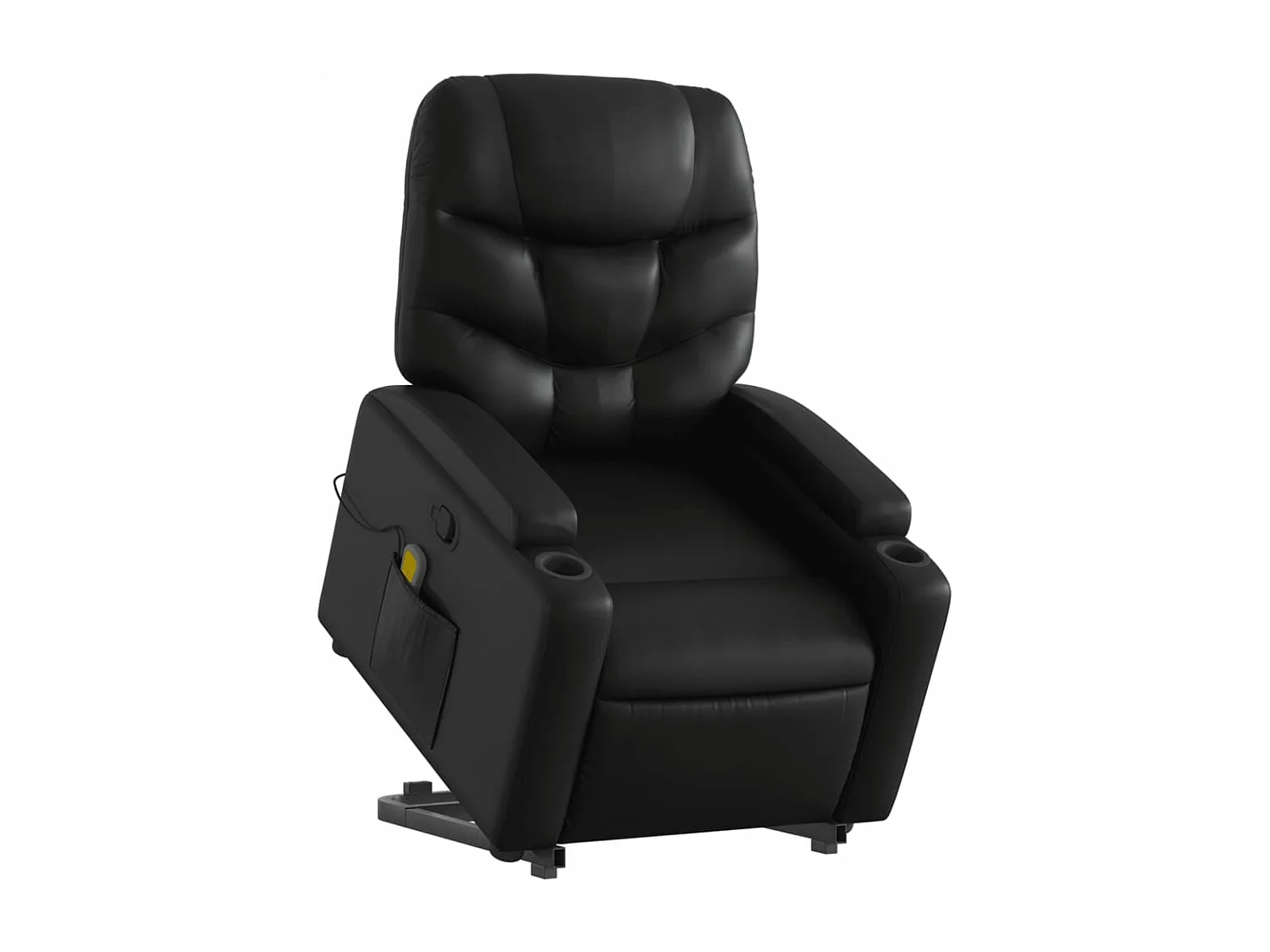 Fauteuil inclinable de massage Noir Similicuir