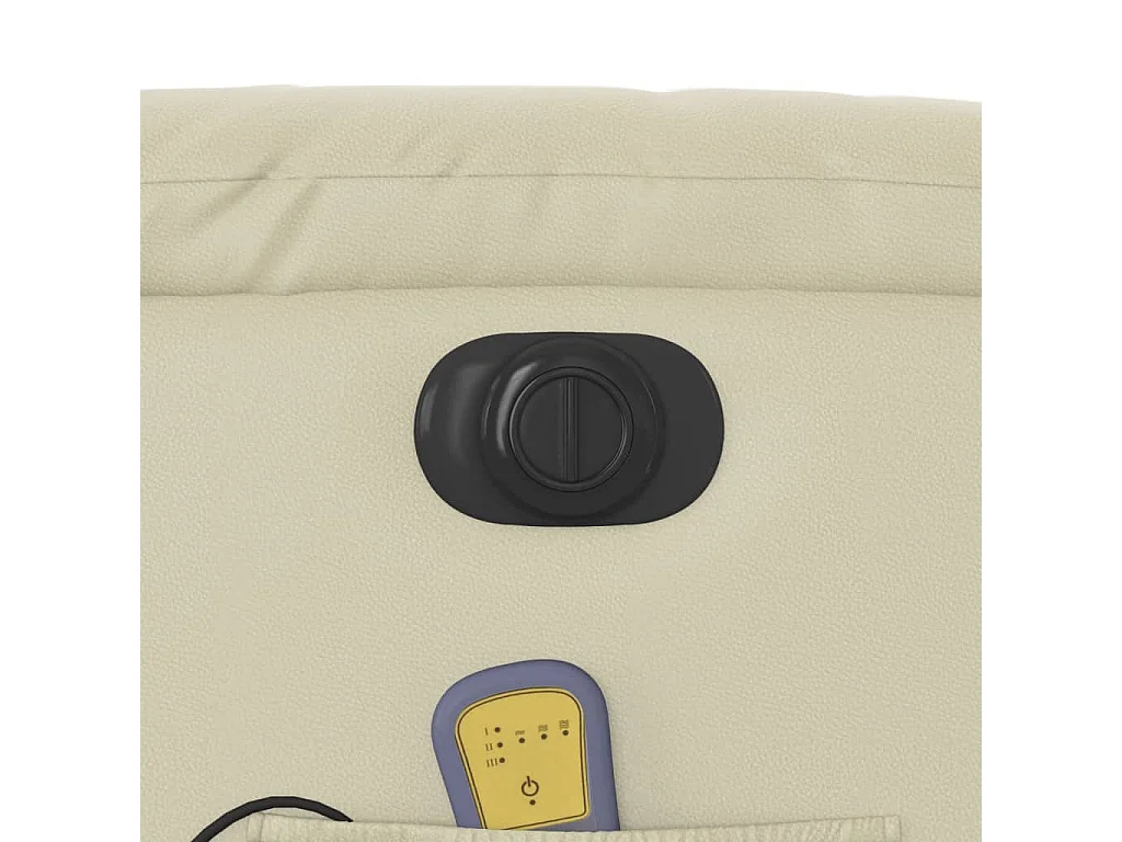 Poltrona Massaggiante Elettrica Reclinabile Crema Similpelle