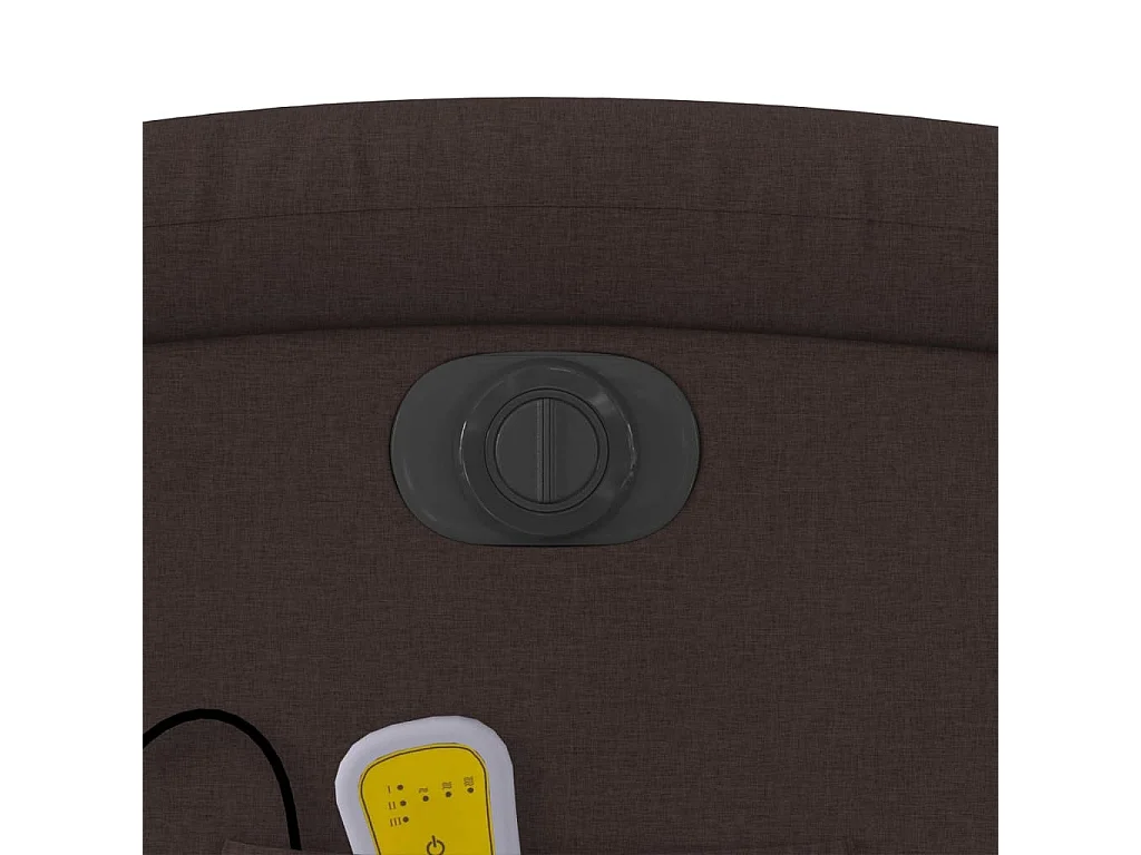 Poltrona Massaggio Reclinabile Elettrica Marrone Scuro Tessuto