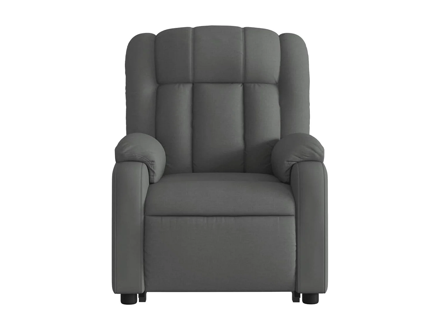 Sillón de masaje eléctrico reclinable elevable tela gris oscuro