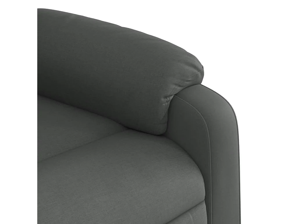 Sillón de masaje eléctrico reclinable elevable tela gris oscuro