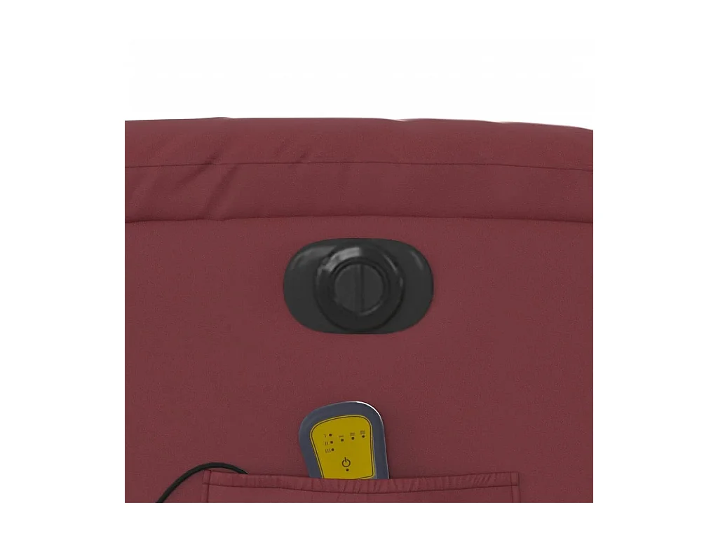 Poltrona Massaggiante Reclinabile Rosso Vino in Similpelle