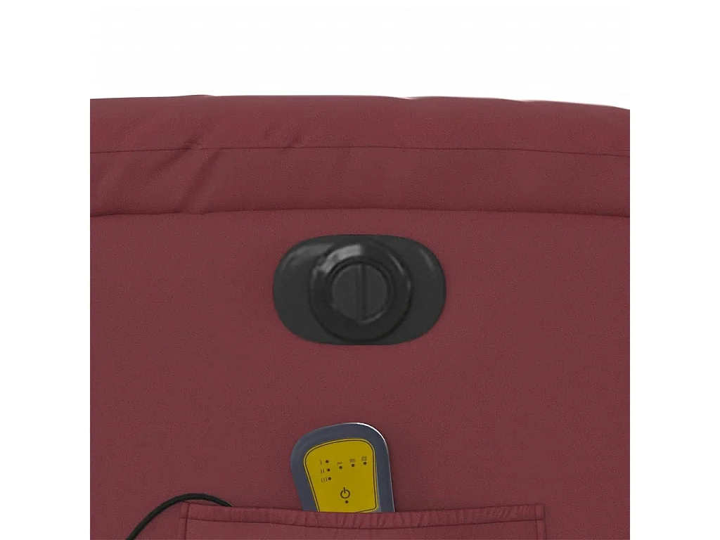 Poltrona Massaggiante Reclinabile Rosso Vino in Similpelle