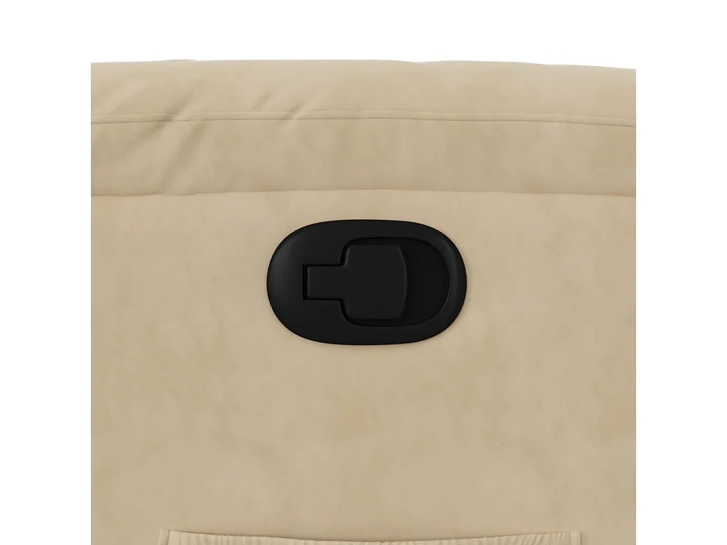 Fauteuil inclinable crème tissu microfibre