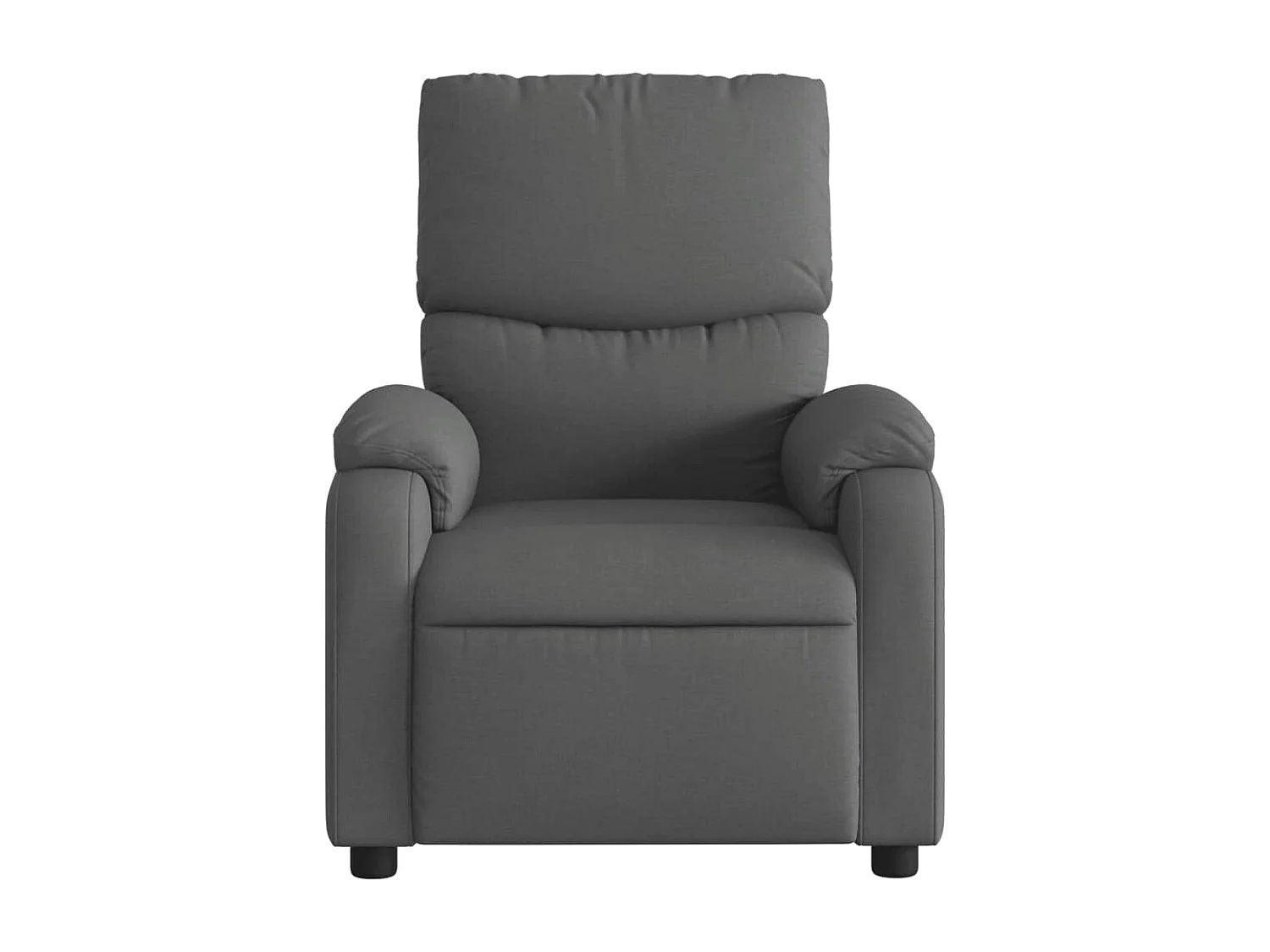Sillón reclinable eléctrico de tela gris oscuro