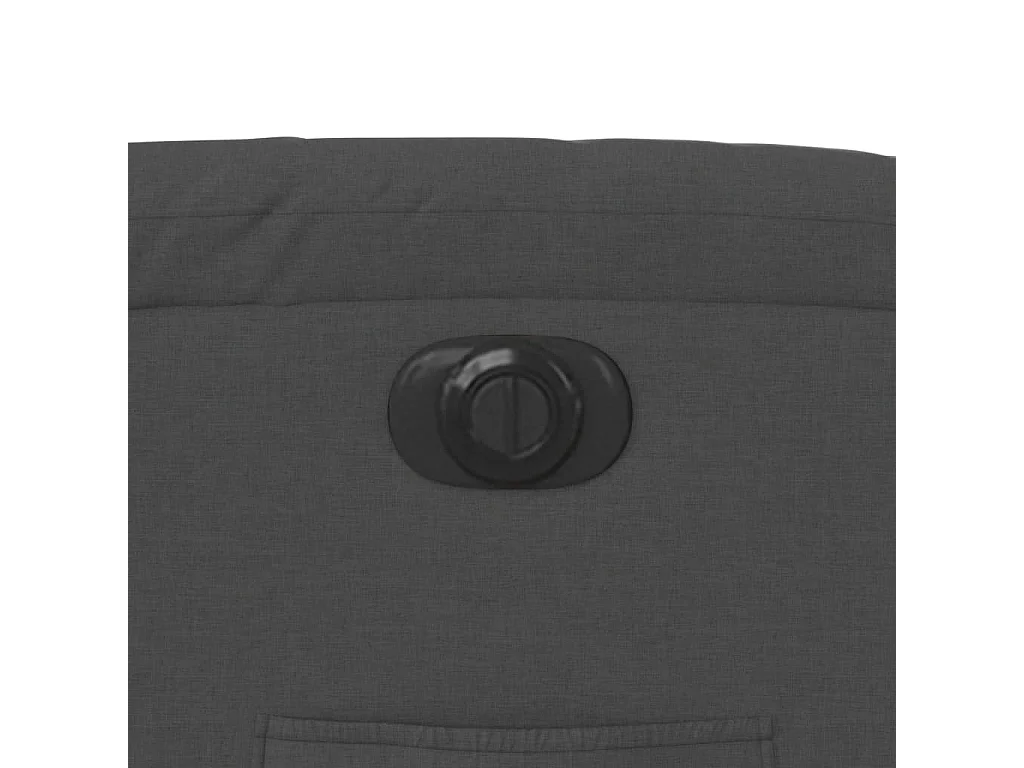 Sillón reclinable eléctrico de tela gris oscuro