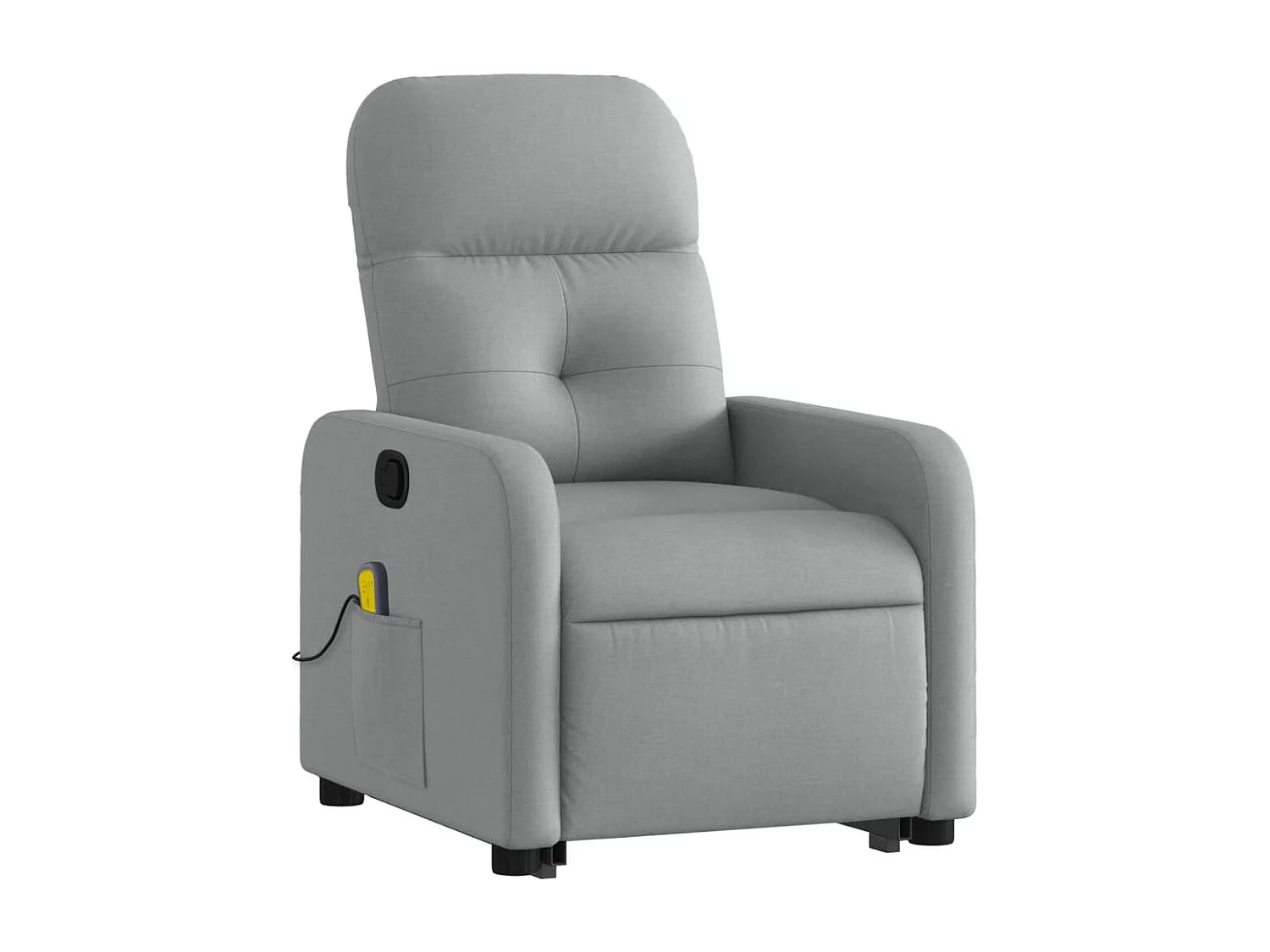 Fauteuil de massage inclinable Gris clair Tissu