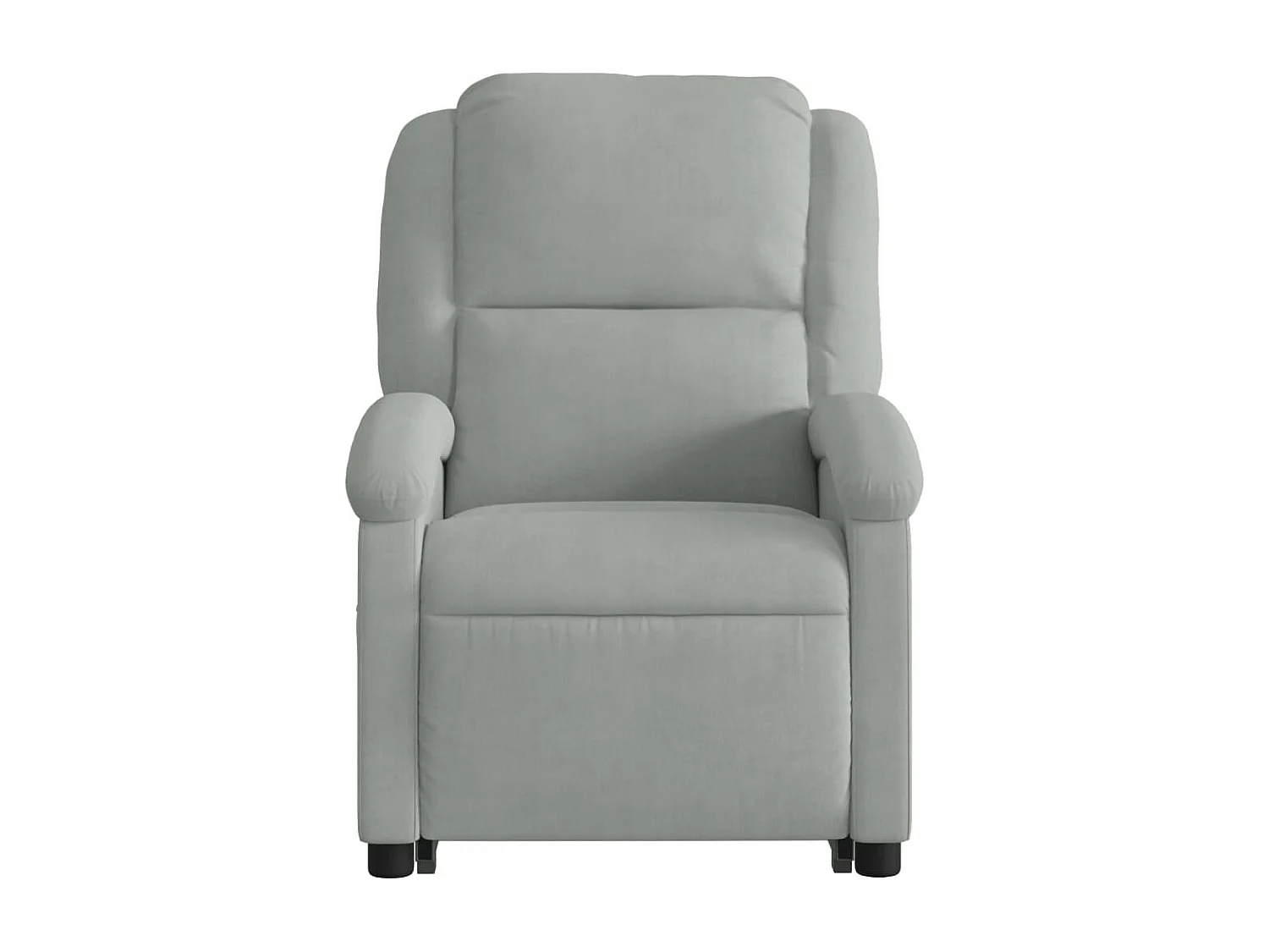 Fauteuil inclinable électrique gris clair velours