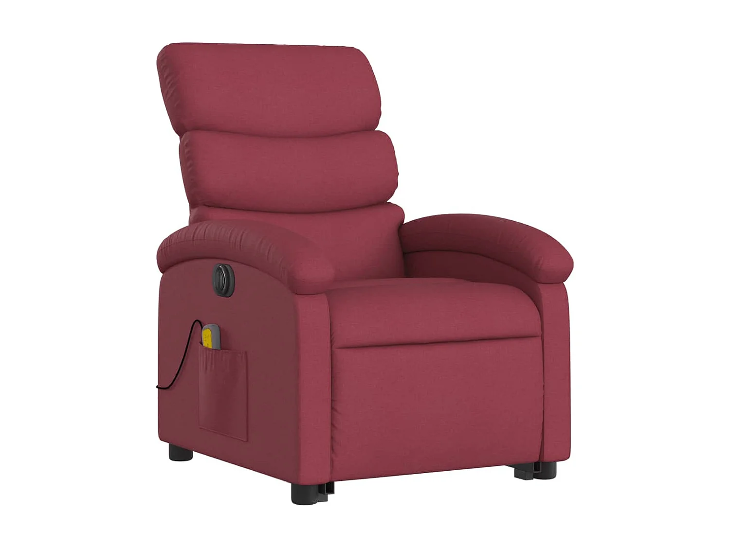Fauteuil inclinable de massage électrique Rouge bordeaux Tissu