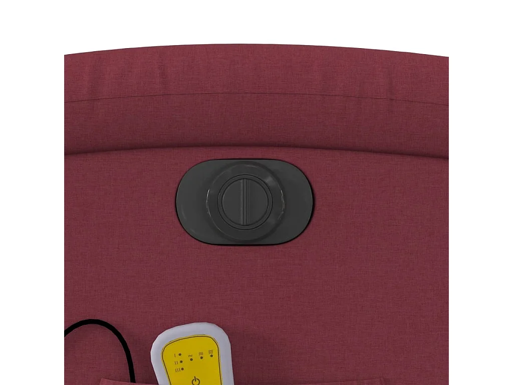 Fauteuil inclinable de massage électrique Rouge bordeaux Tissu