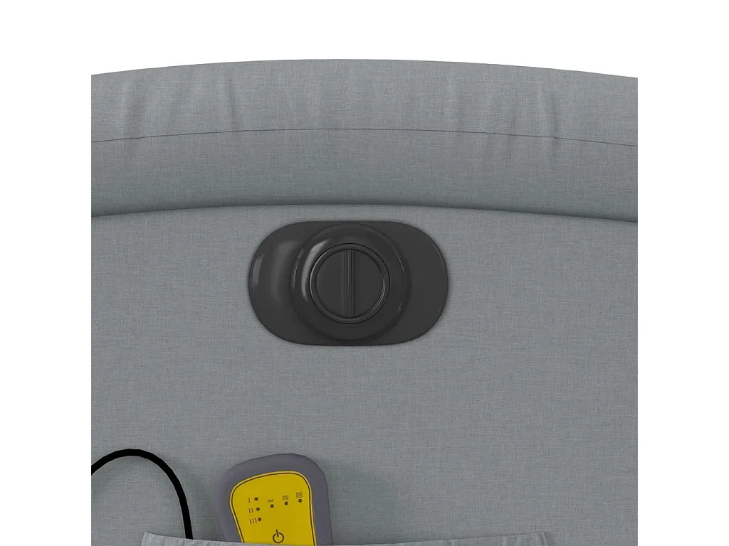 Sillón de masaje eléctrico reclinable elevable tela gris claro