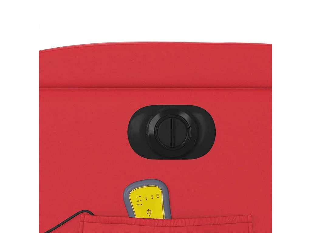 Massagesessel mit Aufstehhilfe Elektrisch Rot Kunstleder