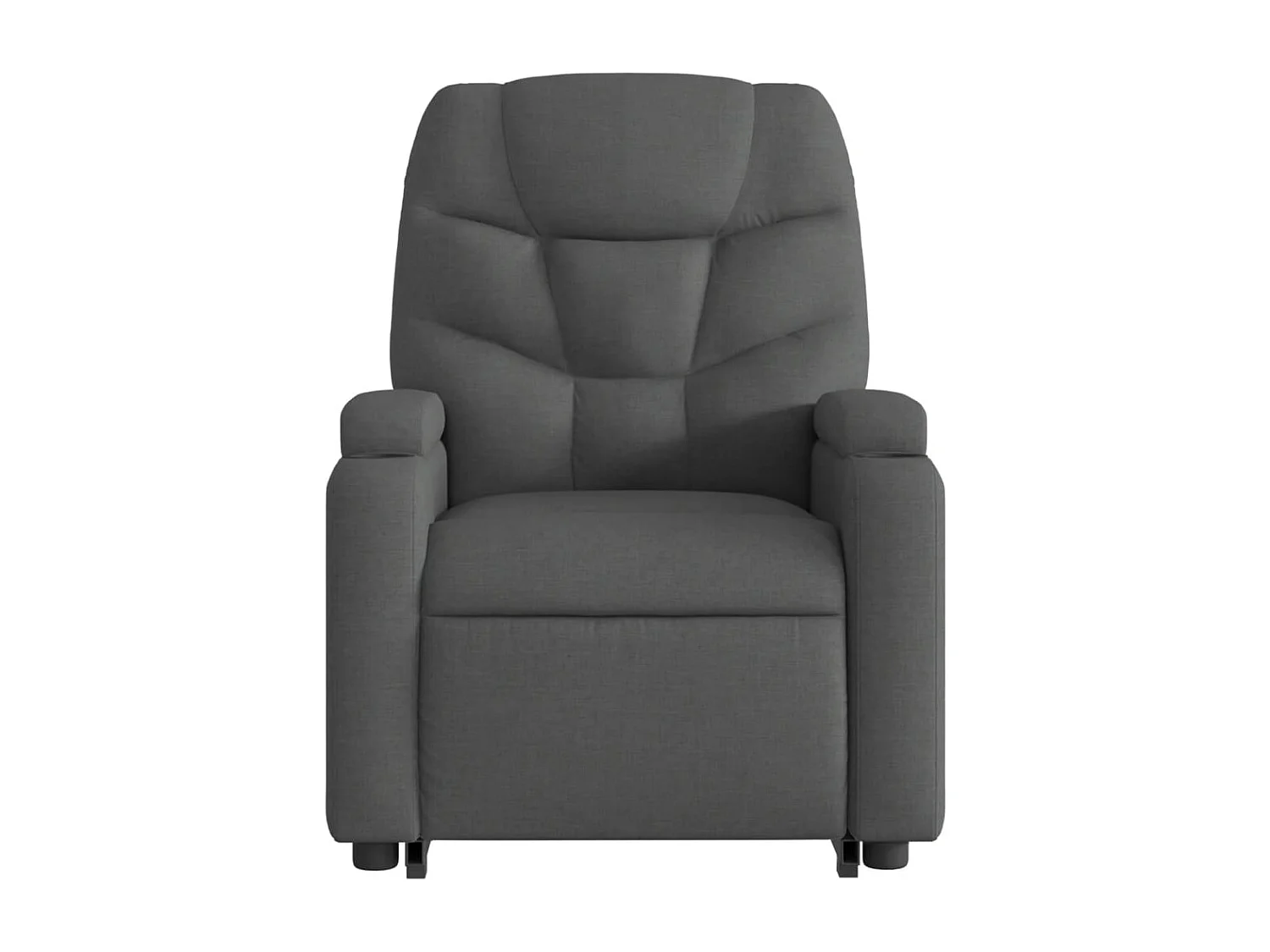 Fauteuil inclinable de massage électrique Gris foncé Tissu