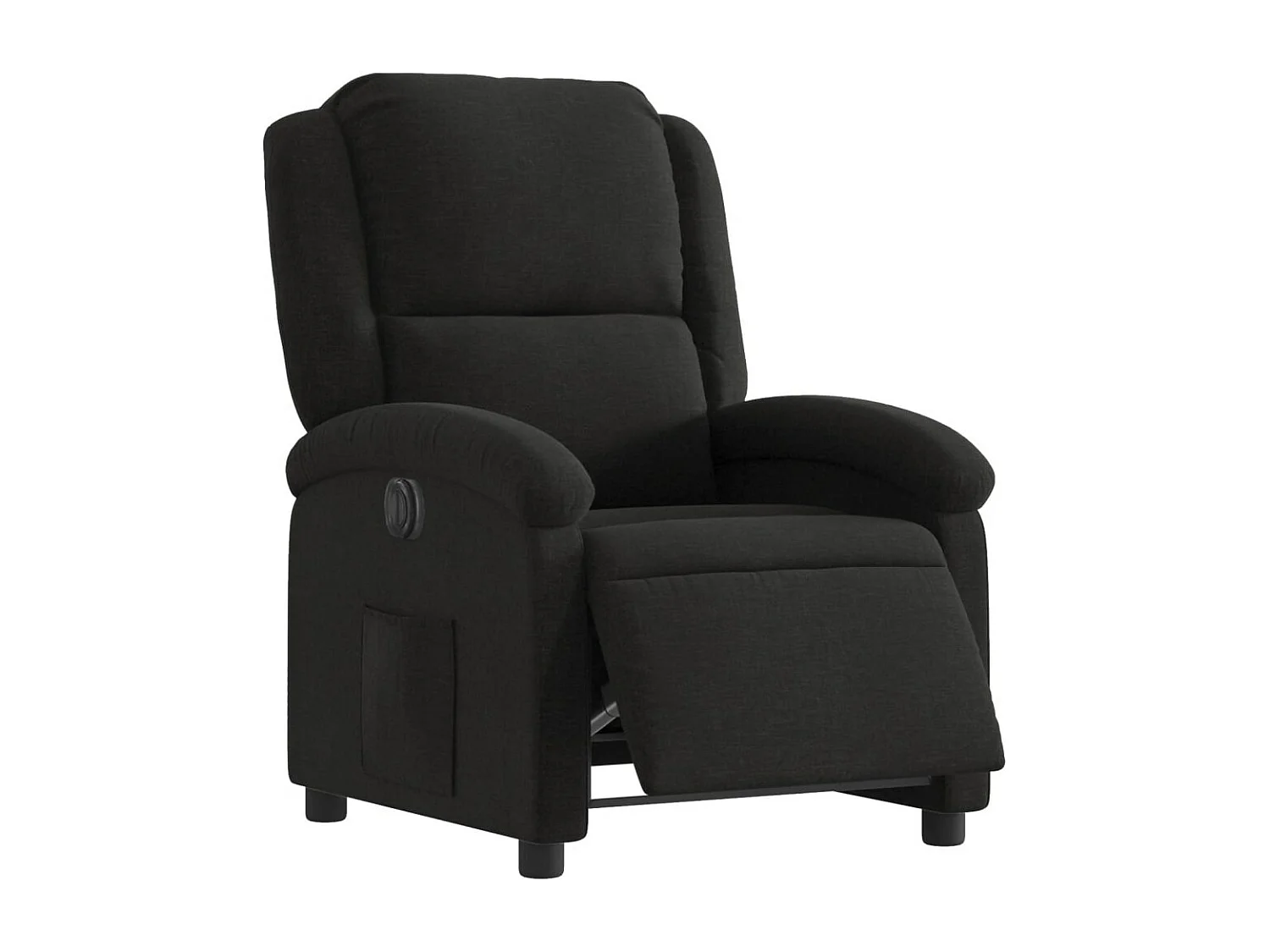 Fauteuil inclinable électrique Noir Tissu