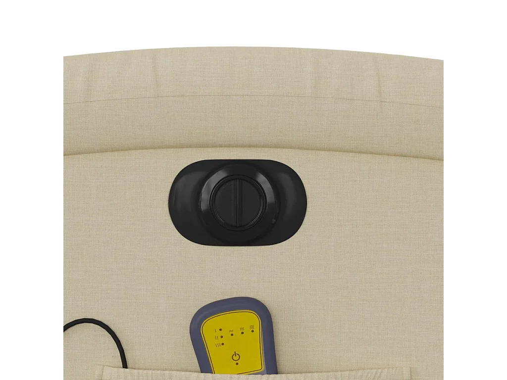 Sillón reclinable de masaje eléctrico tela color crema