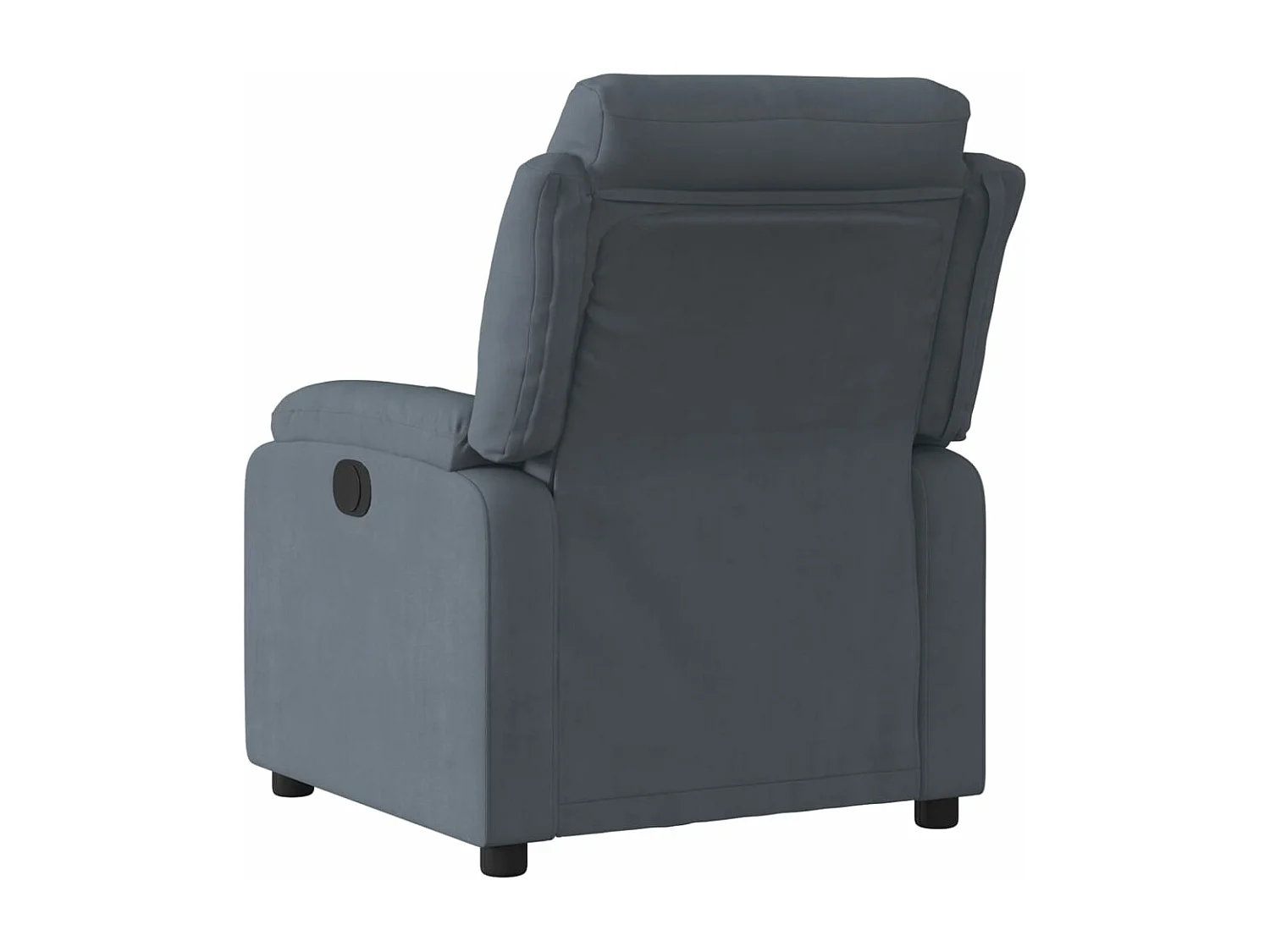 Fauteuil inclinable électrique Gris foncé Velours