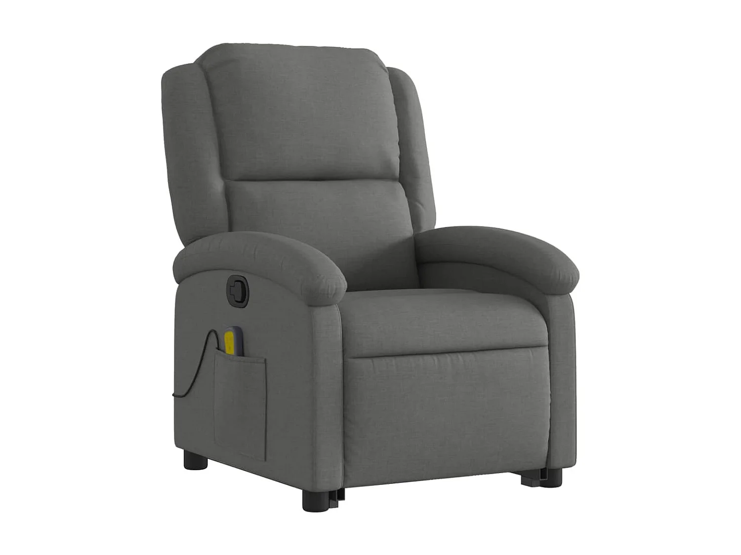 Fauteuil de massage inclinable Gris foncé Tissu