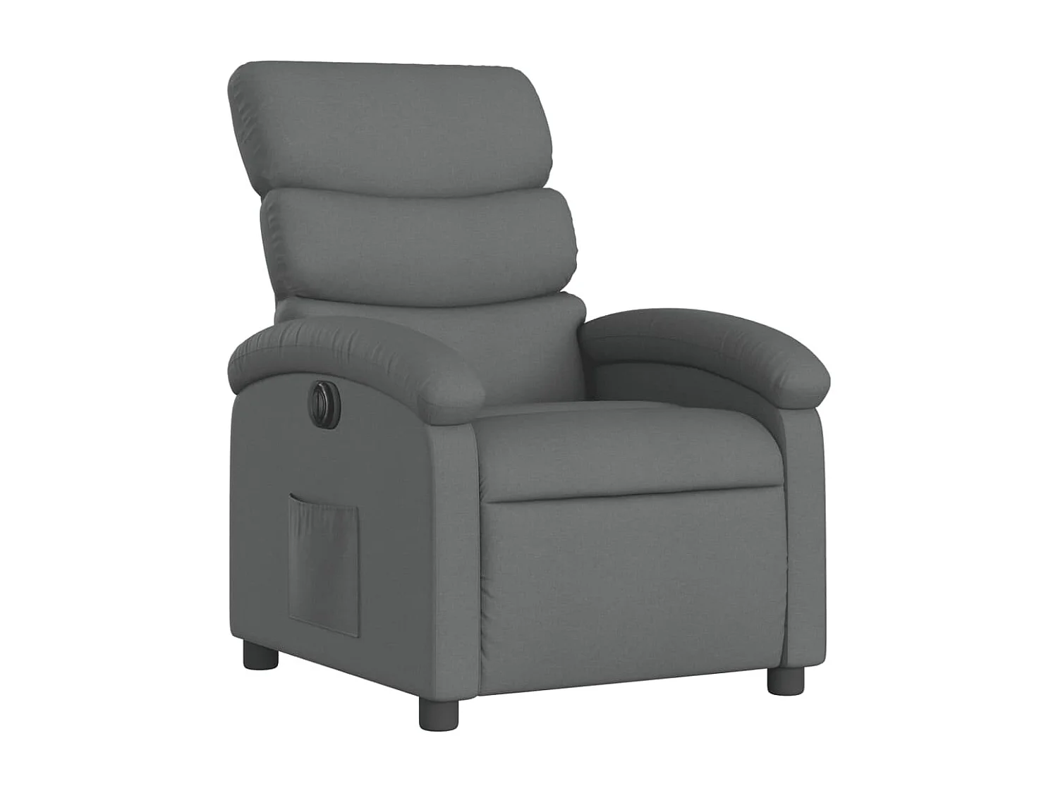 Fauteuil inclinable électrique Gris foncé Tissu