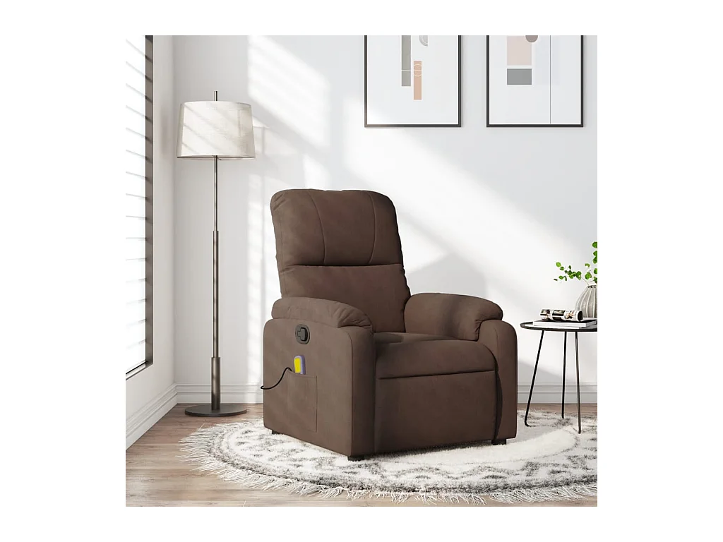 Massagestoel microvezelstof bruin