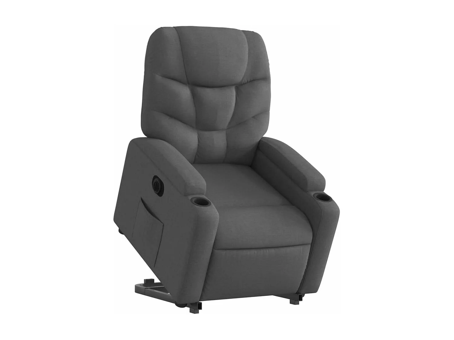 Fauteuil inclinable électrique gris foncé tissu