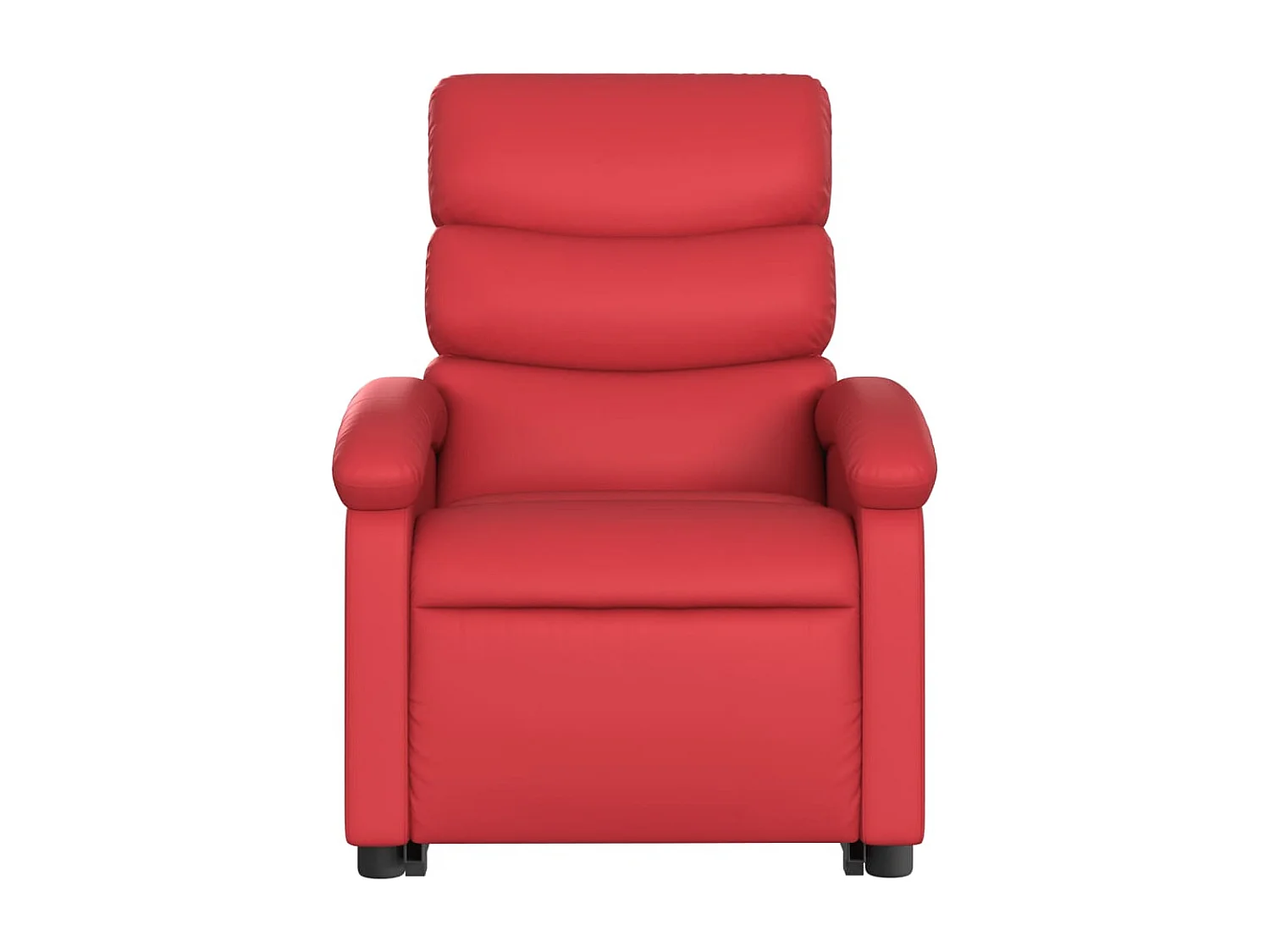 Fauteuil inclinable de massage électrique rouge similicuir